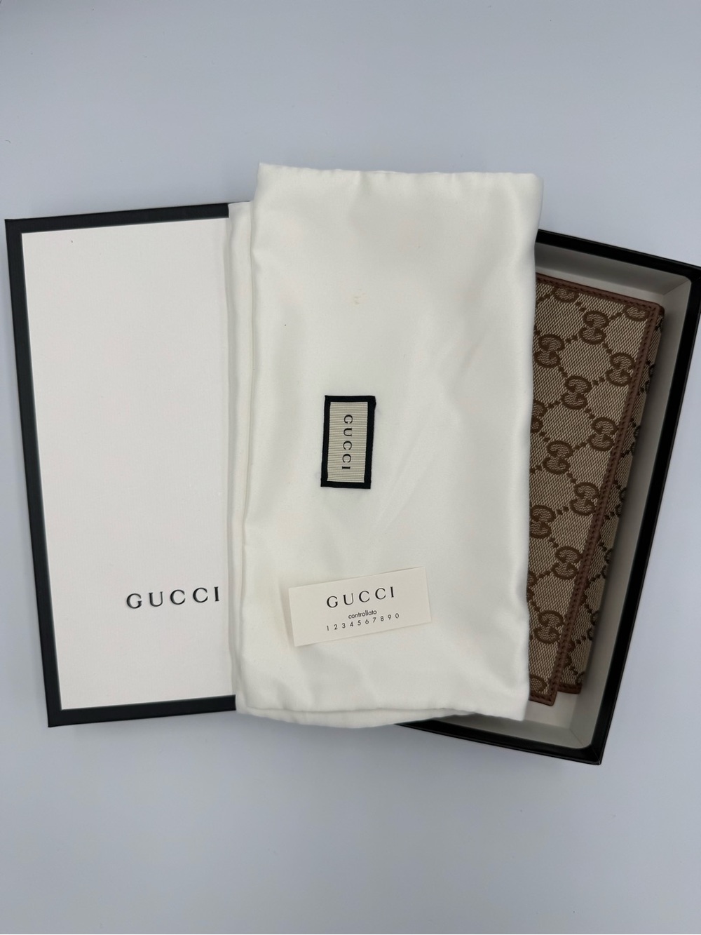 Gucci Original GG Canvas Continental Wallet 346058 KY9LG Beige Brown Vintage - Picture 9 of 17